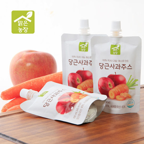 [맑은농장] 국내산 무설탕 무첨가 당근사과주스 100ml×30포