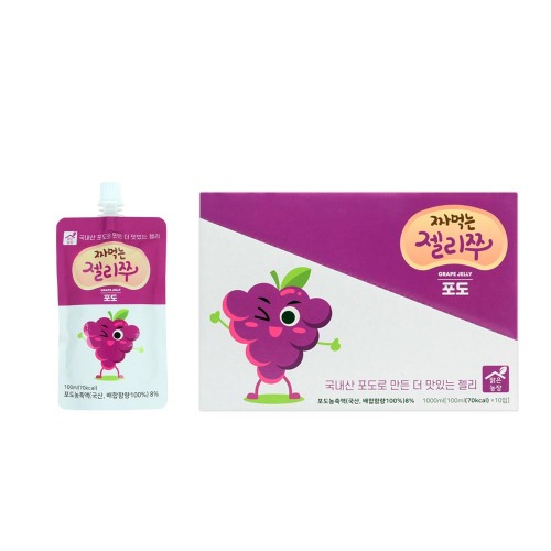 [맑은농장] 짜먹는 젤리쭈포도 100ml×30포