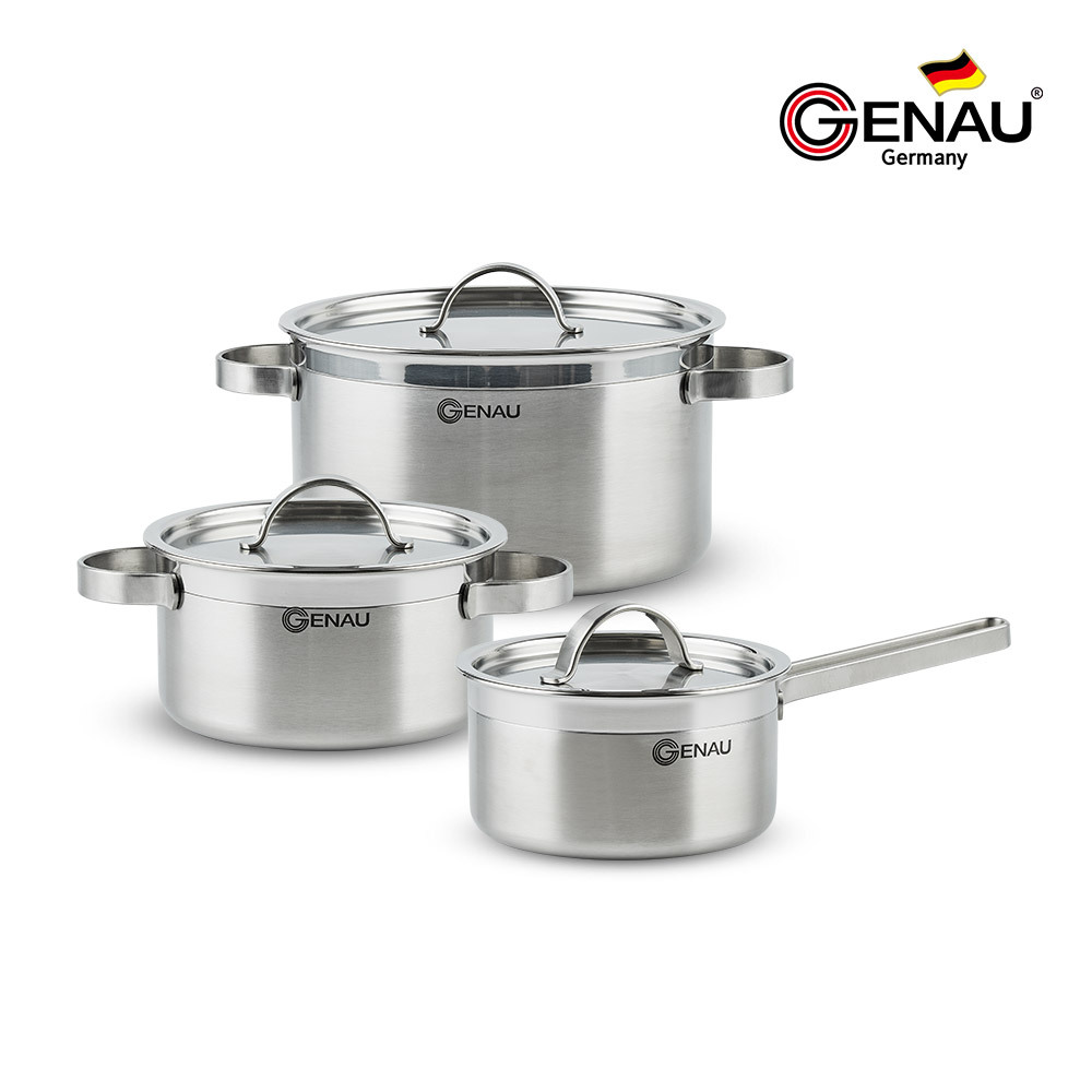 [독일 제너] 통3중 IH 스텐냄비 3종A(16편수+18양수+24양수)