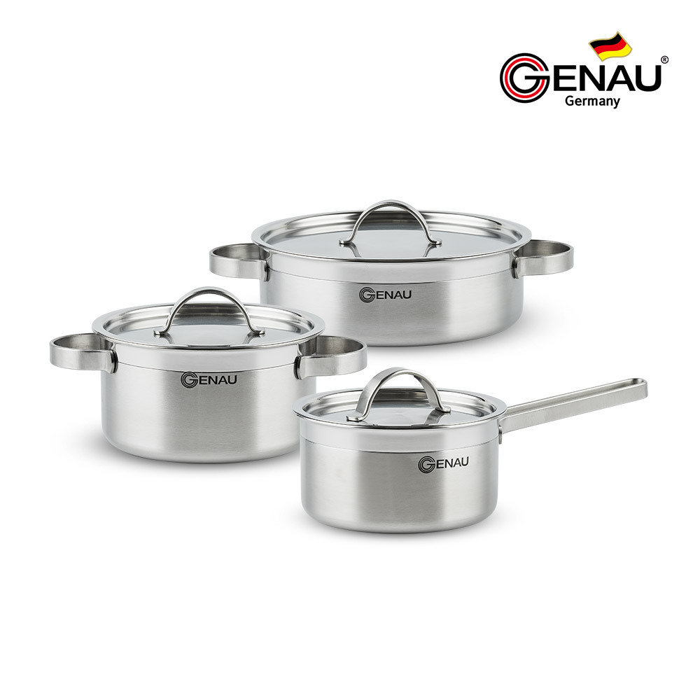 [독일 제너] 통3중 IH 스텐냄비 3종B(16편수+18양수+24전골)