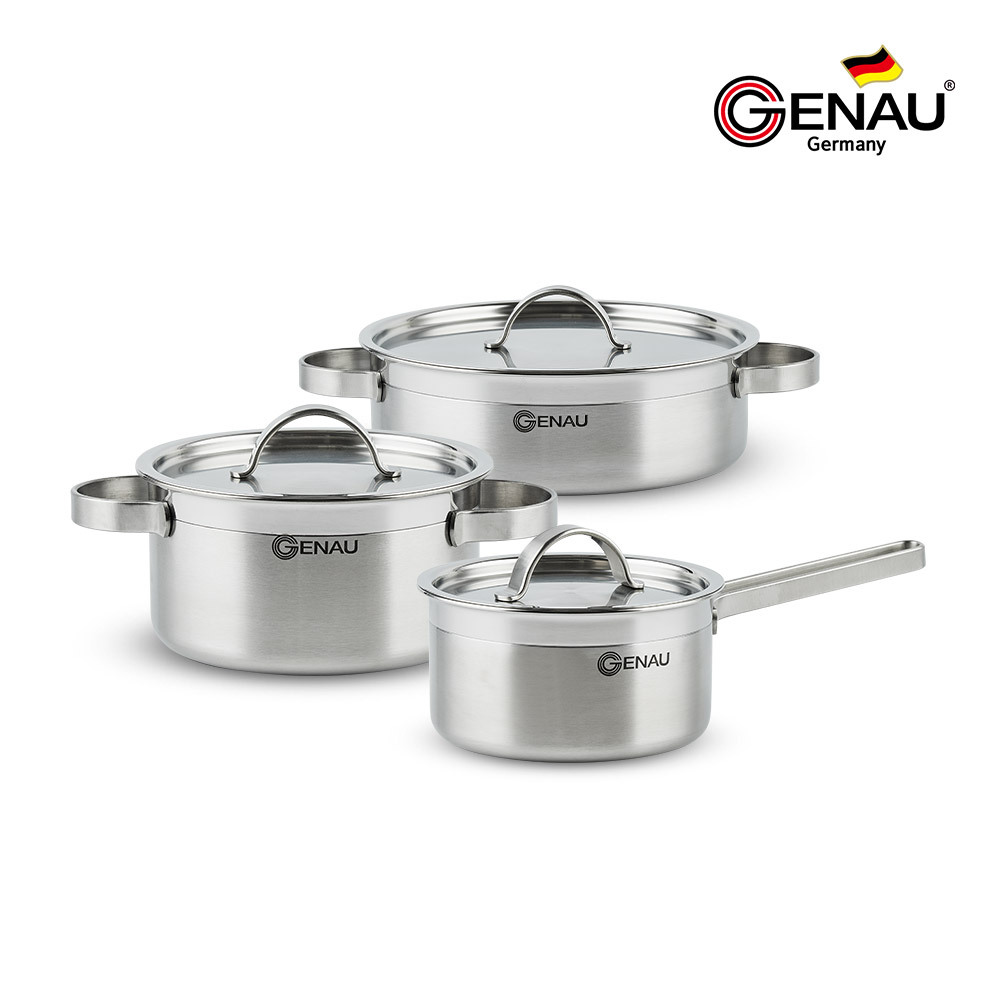 [독일 제너] 통3중 IH 스텐냄비 3종C(16편수+20양수+24전골)