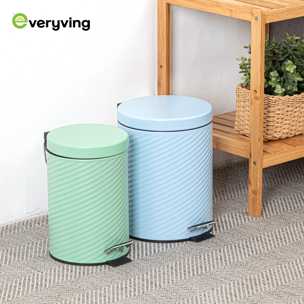 [만원의행복] 에브리빙 무소음 페달 휴지통 3L 그린 3L(GREEN) EV-001