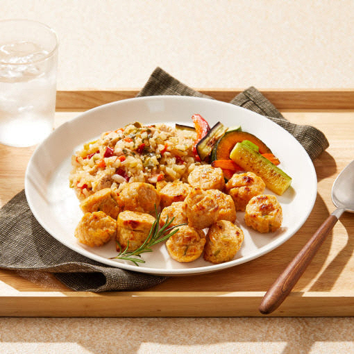 [만원의행복][굽네] 닭가슴살 깍두기 치밥 4팩+닭가슴살 큐브 매콤청양 1팩