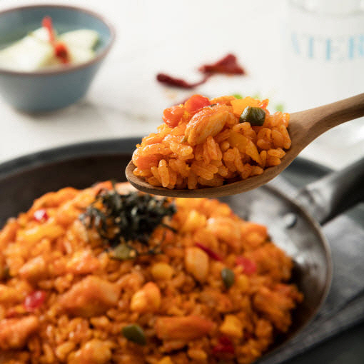 [만원의행복][굽네] 볼케이노 치밥 4팩+닭가슴살 스테이크 오리지널 1팩