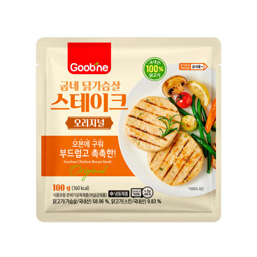 [만원의행복][굽네] 닭가슴살 김치볶음밥 4팩+닭가슴살 스테이크 오리지널 1팩