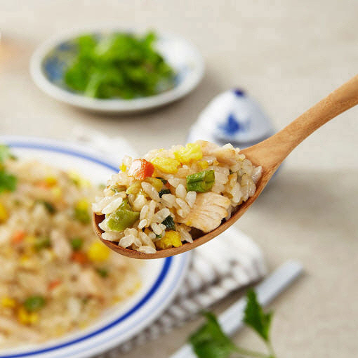 [만원의행복][굽네] 닭가슴살 야채볶음밥 4팩+닭가슴살 큐브 매콤청양 1팩