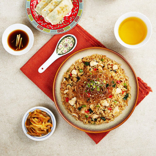 [만원의행복][굽네] 닭가슴살 잡채볶음밥 4팩+닭가슴살 스테이크 갈비맛 1팩