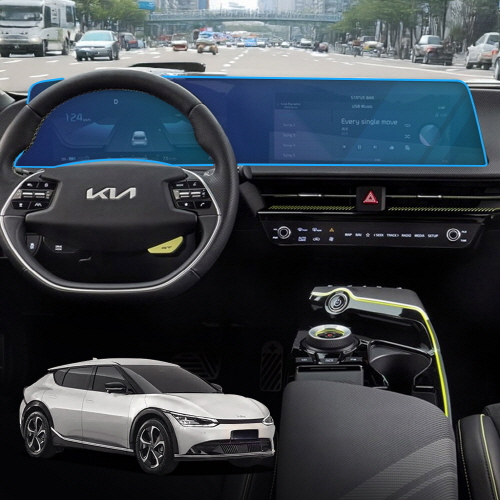 [픽셀아머] 네비게이션 디스플레이 풀커버 초고투명 보호필름 KIA EV6