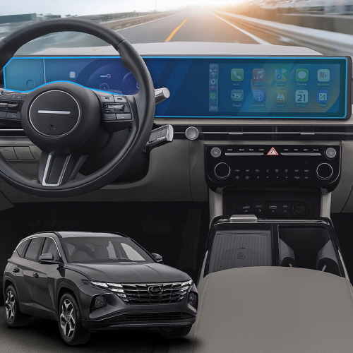 [픽셀아머] 네비게이션 디스플레이 풀커버 초고투명 보호필름 현대 투싼 NX4