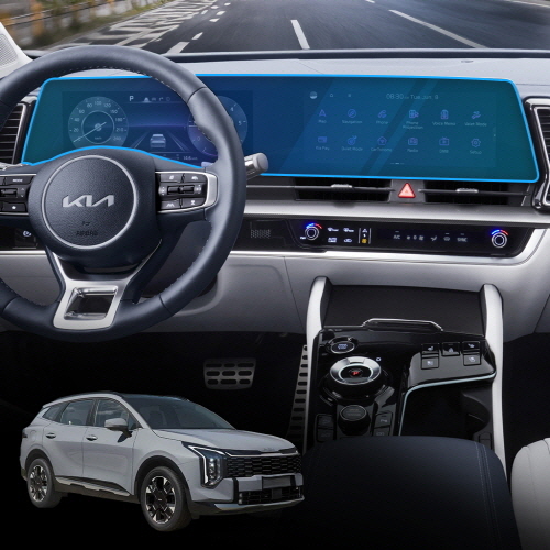 [픽셀아머] 네비게이션 디스플레이 풀커버 초고투명 보호필름 KIA 스포티지 NQ5